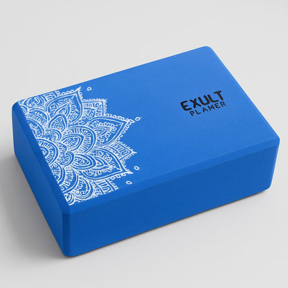 Eco-Friendly Green Yoga Block with Decorative Pattern