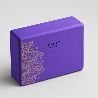 Eco-Friendly Green Yoga Block with Decorative Pattern
