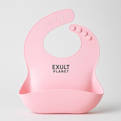 Eco-Friendly Silicone Baby Bibs with Catch Pocket