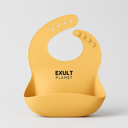 Eco-Friendly Silicone Baby Bibs with Catch Pocket