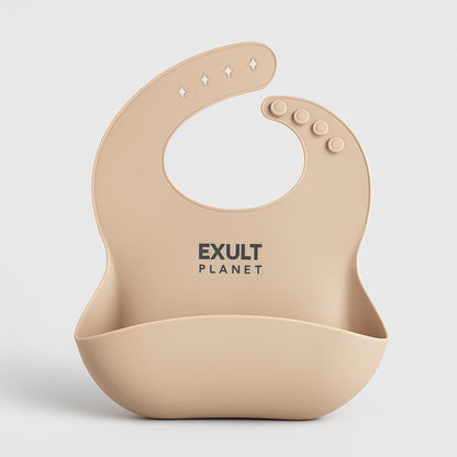 Eco-Friendly Silicone Baby Bibs with Catch Pocket