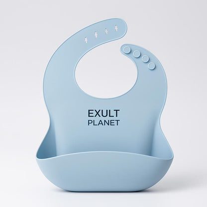 Eco-Friendly Silicone Baby Bibs with Catch Pocket