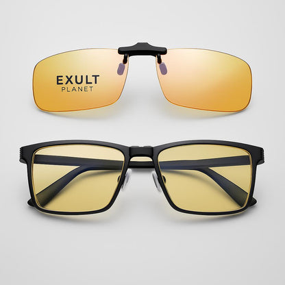 Anti-Fatigue Clip-On Glasses for Blue Light Protection