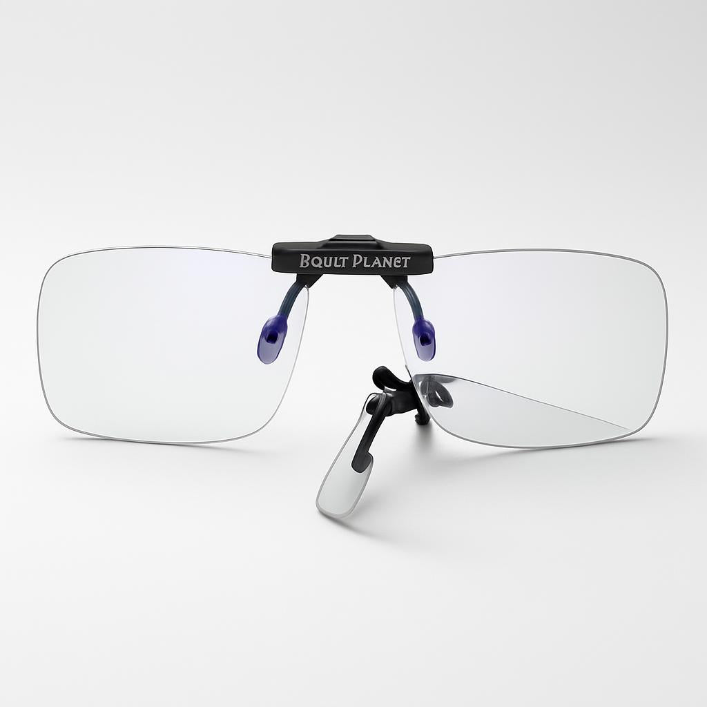 Anti-Fatigue Clip-On Glasses for Blue Light Protection