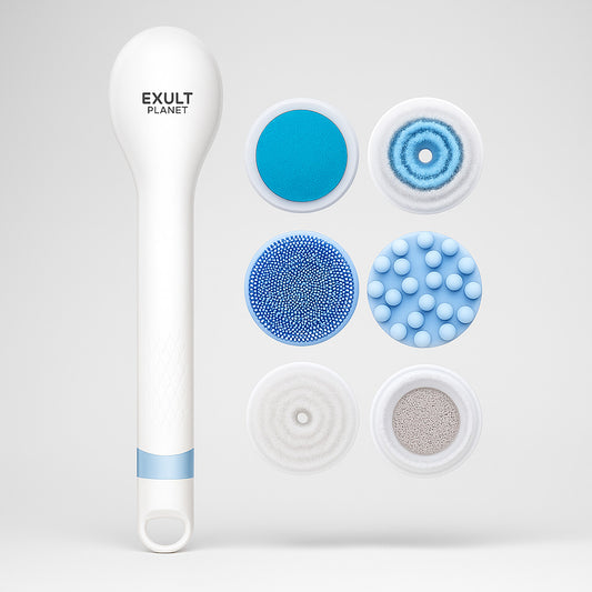 Eco-Friendly Electric Facial Cleansing Brush with Interchangeable Heads