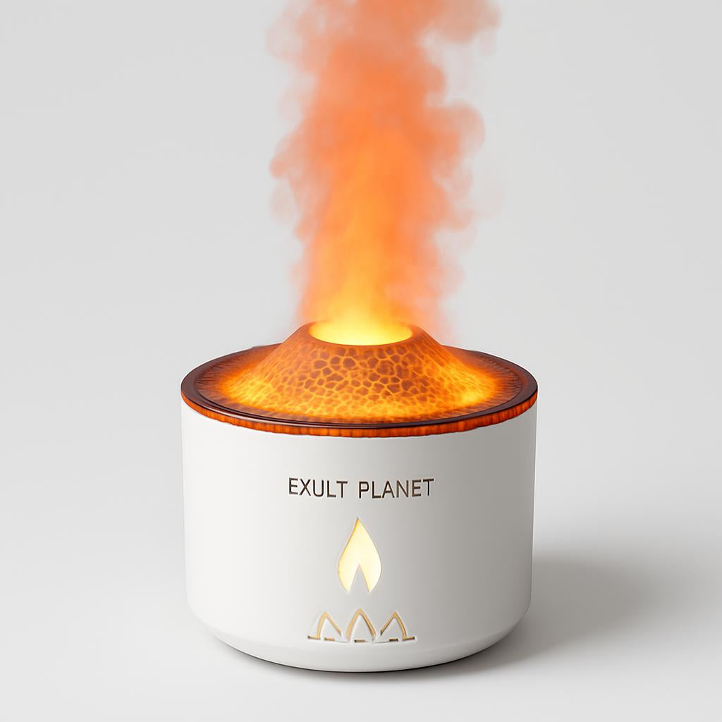 Creative Volcano Aroma Diffuser Flame Lamp