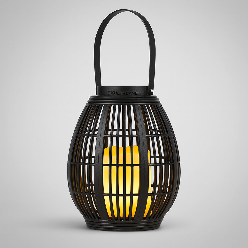 Eco-Friendly Solar Rattan Wind Lamp for Outdoor Use