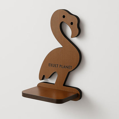 Eco-Friendly Wall-Mounted Plant Holders - Wood & Glass Decor