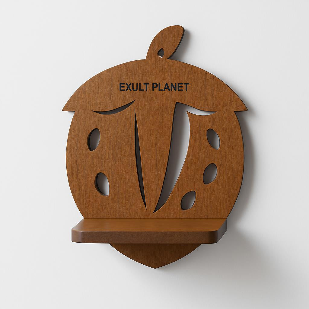 Eco-Friendly Wall-Mounted Plant Holders - Wood & Glass Decor