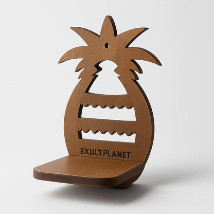 Eco-Friendly Wall-Mounted Plant Holders - Wood & Glass Decor