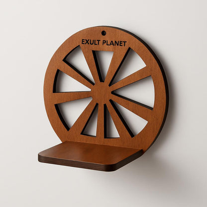 Eco-Friendly Wall-Mounted Plant Holders - Wood & Glass Decor