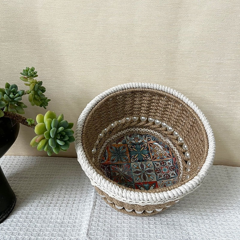 Eco-Friendly Jute Storage Basket for Home Decor