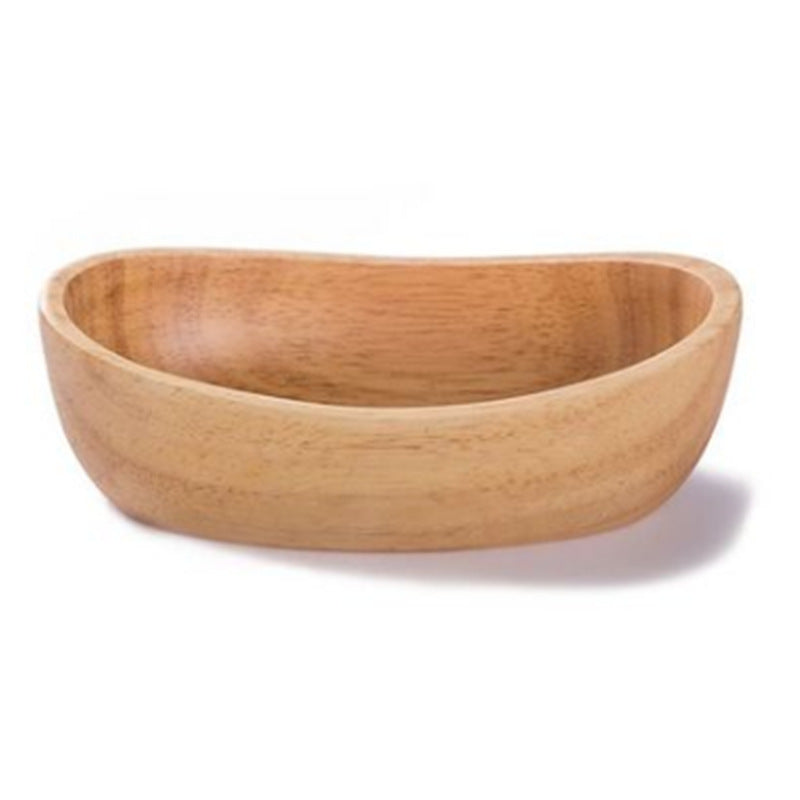 Eco-Friendly Natural Rubber Wood Salad Bowl