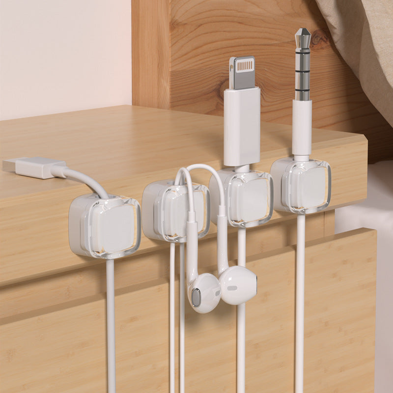 Transparent Magnetic Cord Manager – 3-Pack Cable Holder