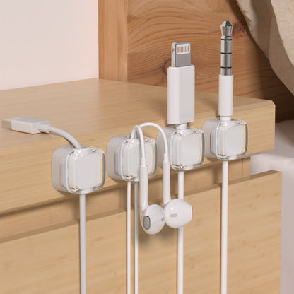 Transparent Magnetic Cord Manager – 3-Pack Cable Holder