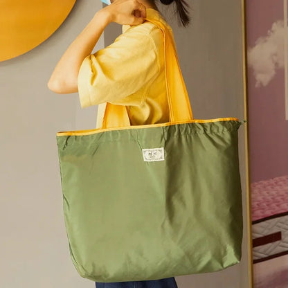 Eco-Friendly Turquoise Reusable Drawstring Tote Bag