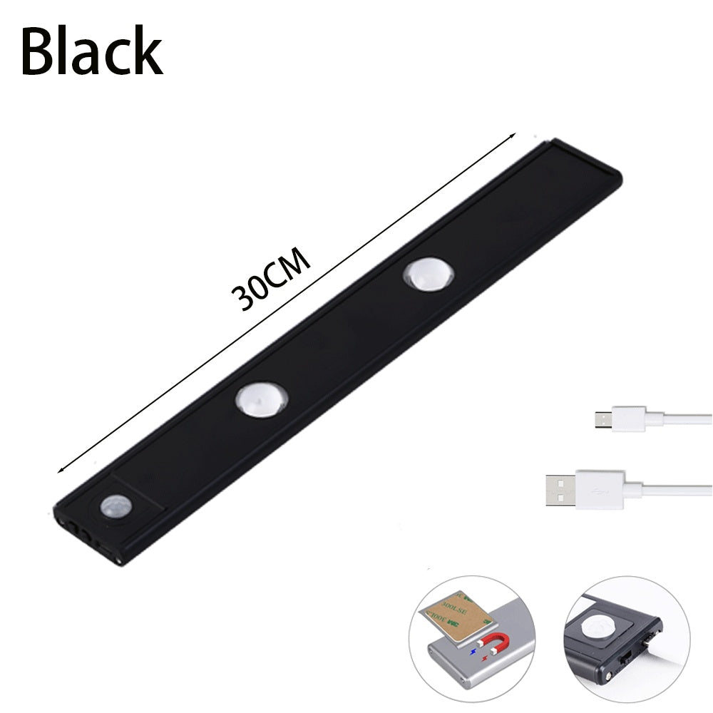 USB Rechargeable LED Motion Sensor Night Light – Ultra-Thin Wireless Cabinet & Wardrobe Lighting