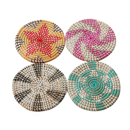 Eco-Friendly Woven Straw Coasters for Sustainable Dining
