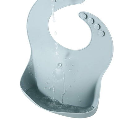 Eco-Friendly Silicone Baby Bibs with Catch Pocket