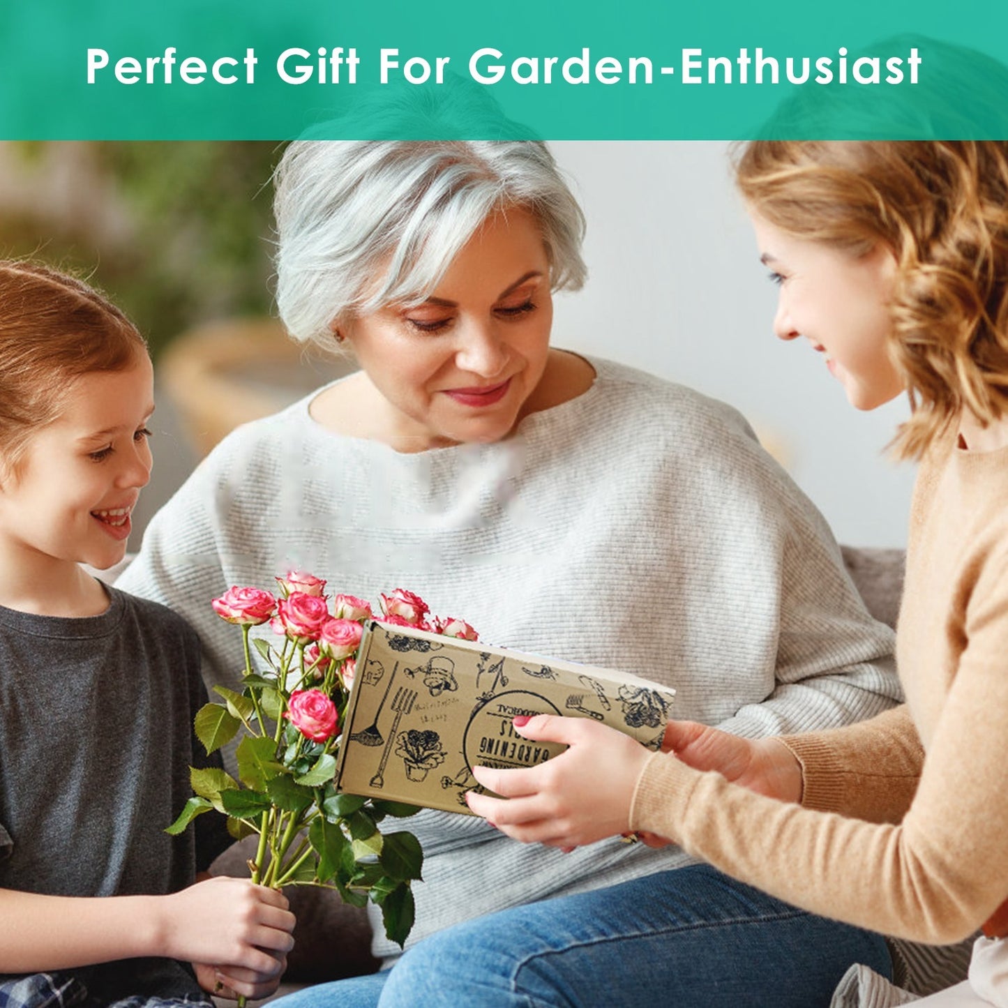 Eco-Friendly Gardening Tool Set with Durable Aluminum Tools and Reusable Bag