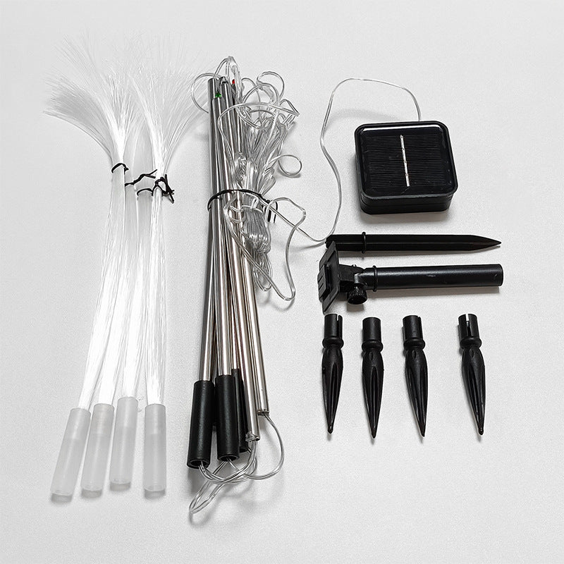 Solar-Powered Multicolor Fiber Optic Garden Lights