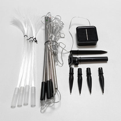 Solar-Powered Multicolor Fiber Optic Garden Lights