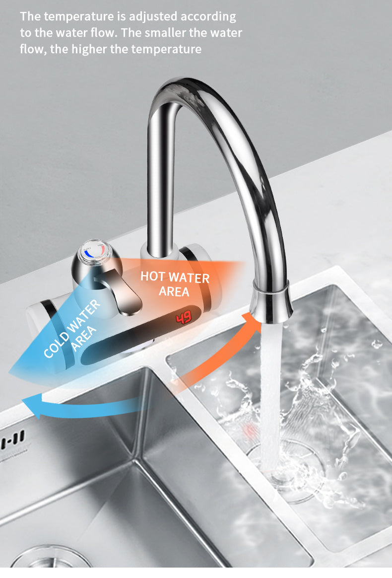Instant Electric Water Heater Faucet - Energy Efficient, Water-Saving, Digital Display