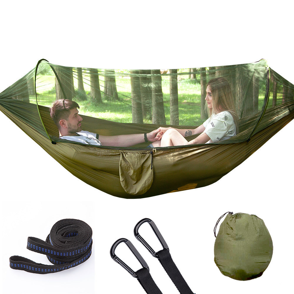 Eco-Friendly Quick-Open Hammock with Mosquito Net