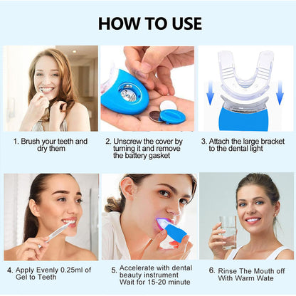Eco-Friendly LED Teeth Whitening Kit with Reusable Mouthpiece