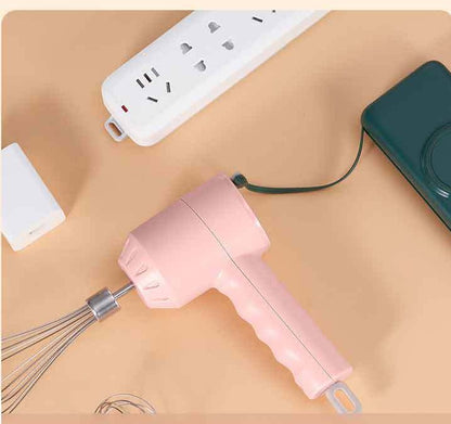 Portable Mini Wireless Electric Egg Beater & Milk Frother