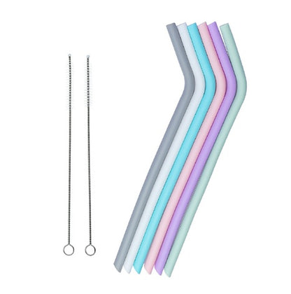 Eco-Friendly Silicone Folding Baby Bottles with Straw