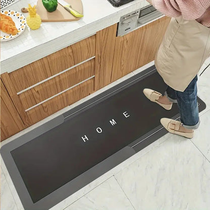 Simple Kitchen Absorbent Quick-Dry Floor Mat – Non-Slip, Stain Resistant (Gray)