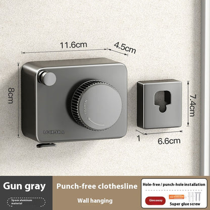 Retractable Wall-Mounted Clothesline - Eco-Friendly Drying Solution