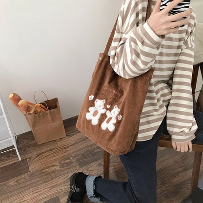 Brown Cotton Tote Bag for Sustainable Living