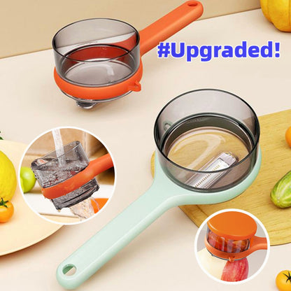 Multi-Functional Kitchen Peeler With Built-In Peel Catcher