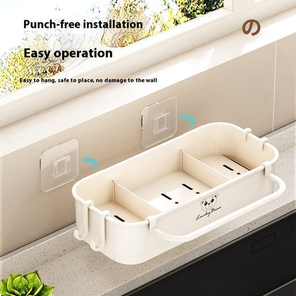 No-Drill Kitchen Sink Wall Storage Rack (Multifunctional Shelf)