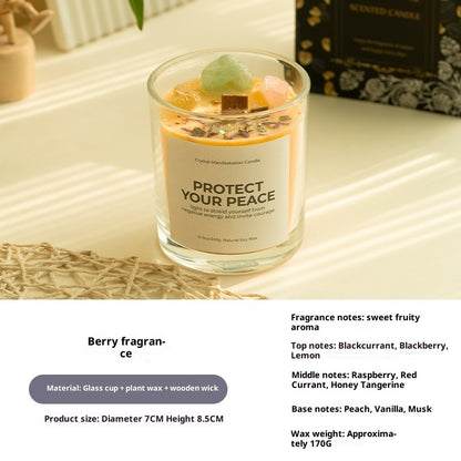 Home Fragrance Soy Candle (6.0 oz / 170 g) – Crystal Jar, Long-Lasting Scented Candle