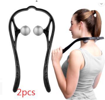 U-Shaped Neck and Shoulder Massager with Dual Handles and Roller Balls