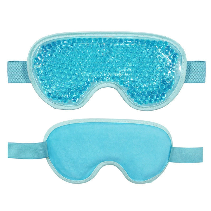 Reusable Gel Eye Mask for Hot & Cold Therapy - Blue Contoured Design