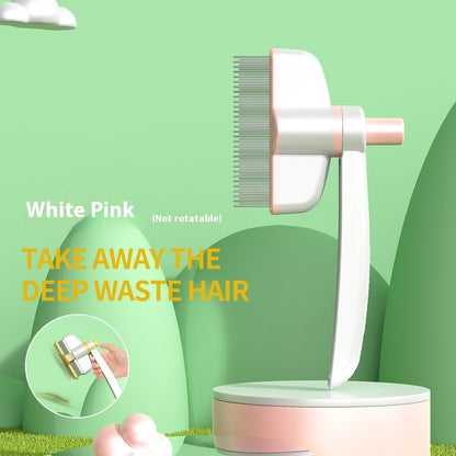 Rotating Pet Grooming Brush for Easy Shedding Control
