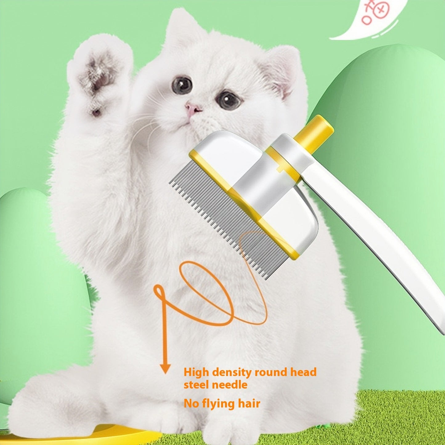 Rotating Pet Grooming Brush for Easy Shedding Control