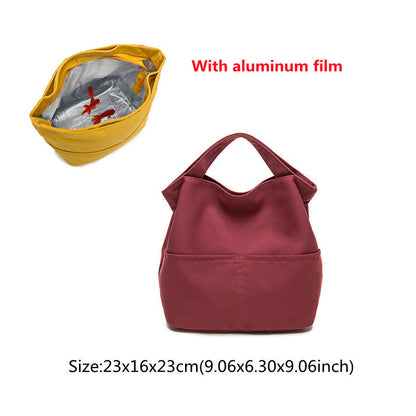 Eco-Friendly Portable Canvas Lunch Box Bento Bag