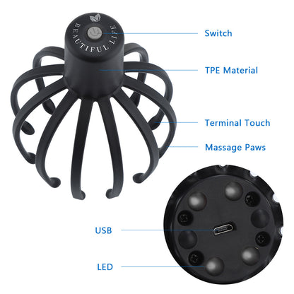 Electric Scalp Massager – USB Rechargeable Head Relaxation Device