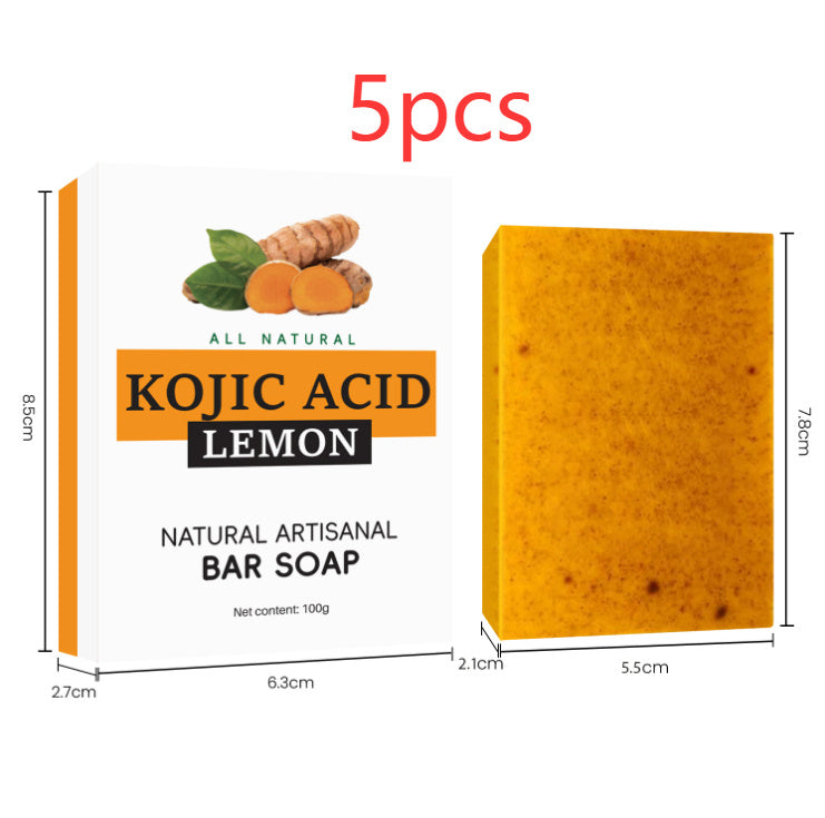Natural Yellow Turmeric Soap Bars - Eco-Friendly, Biodegradable, Plastic-Free