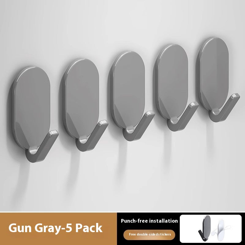 Strong Adhesive Wall Hooks (Punch-Free, 5-Pack)
