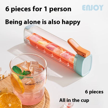 Eco-Friendly Reusable Ice Cube Tray with Dispenser