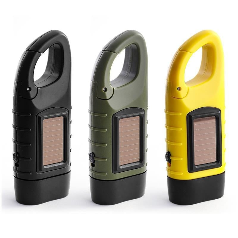 Solar Hand Crank Flashlight - Eco-Friendly Emergency Light