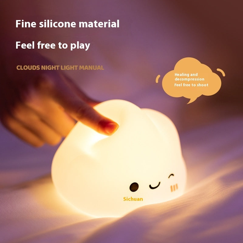 Cloud Pat Eco-Friendly Night Light - Warm Yellow LED Cloud Shape