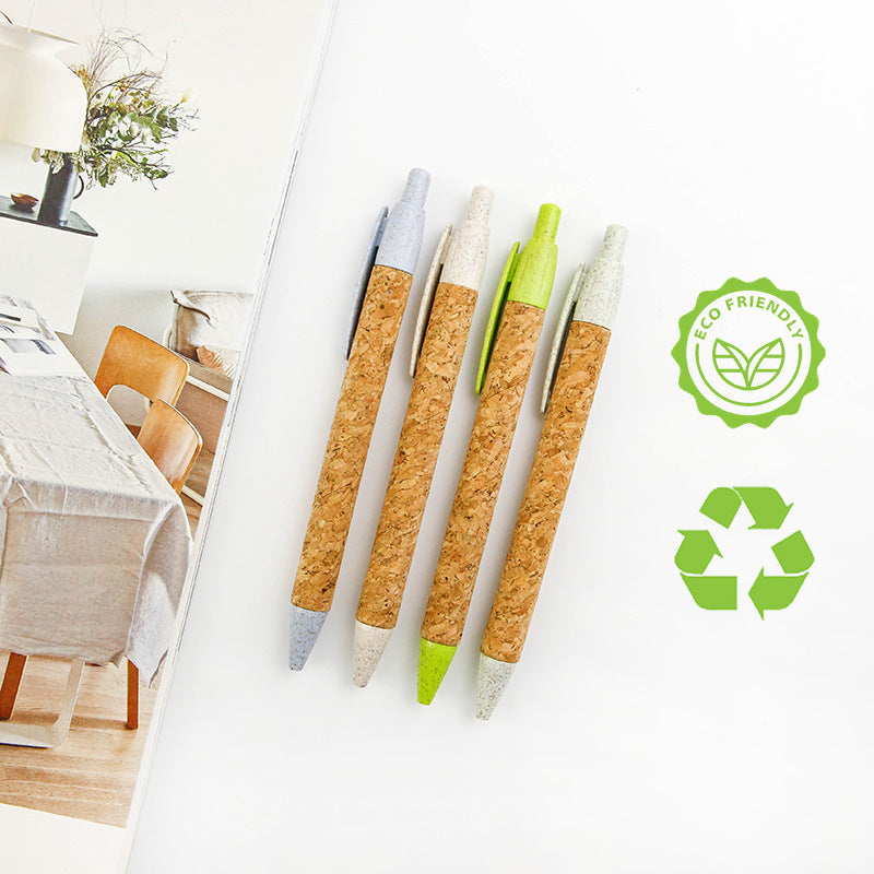Eco-Friendly Wheat Straw Cork Pens for Sustainable Writing