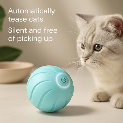 Smart Cat Rolling Ball Toy – USB Rechargeable Automatic Bouncing Pet Toy